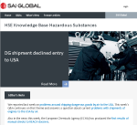 New Hazardous Substance Knowledge Base from SAI